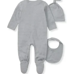 Burt's Bees Baby Burts Bees - 3Pk Jumpsuit, Hat & Bib Set, Quarry Hot
