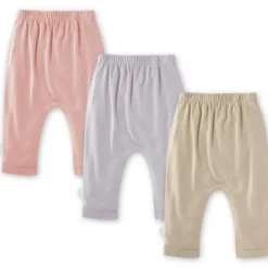 Burt's Bees Baby Burts Bees - 3Pk Organic Cotton Baby Harem Pants, Pink Sand Discount