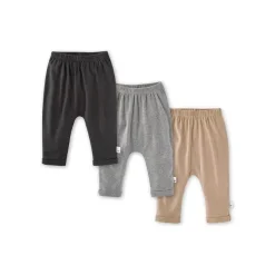 Burt's Bees Baby Burts Bees - 3Pk Organic Cotton Baby Harem Pants, Ash Hot