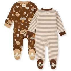 Burt's Bees Baby Burts Bees - 2Pk S'mores Please Sleep & Play, Hunter New