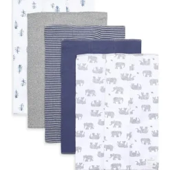 Burt's Bees Baby Burts Bees - 5Pk Wandering Elephants Burp Cloths Online