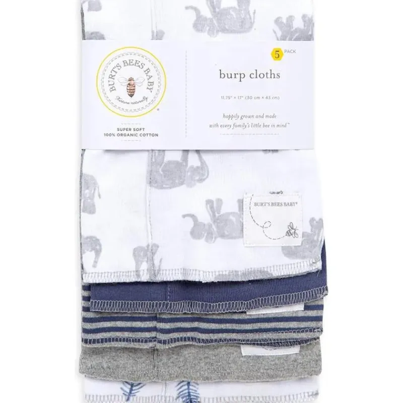burts_bees__pk_wandering__SKUmvGmUZdu_3.webp Burt's Bees Baby Burts Bees - 5Pk Wandering Elephants Burp Cloths Online