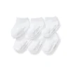 Burt's Bees Baby Burts Bees - Set Of 6 Solid Ankle Socks, Cloud Clearance