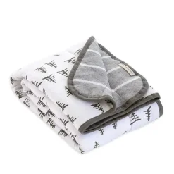 Burt's Bees Baby Burt's Bees Pine Forest Reversível Jersey Swaddle Cobertor Heather Cinza Cabide Best