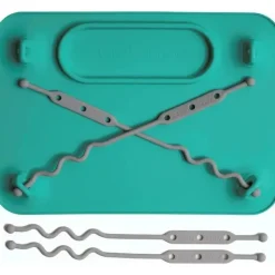 Busy Baby - tapete de silicone, ventosas, 4 alças para proteger os itens essenciais do bebê, hortelã Hot