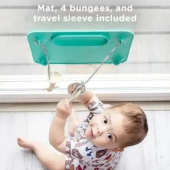 Busy Baby - tapete de silicone, ventosas, 4 alças para proteger os itens essenciais do bebê, hortelã Hot