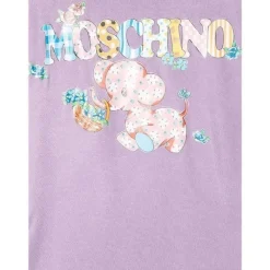 Moschino Camiseta bebê - menina com elefante, lilás Clearance