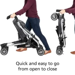 Safety 1st Carrinho compacto - Step Lite, estrutura leve em alumínio, Greyhound Outlet