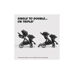 Baby Jogger Carrinho Duplo City Select 2 - Lunar Preto Fashion