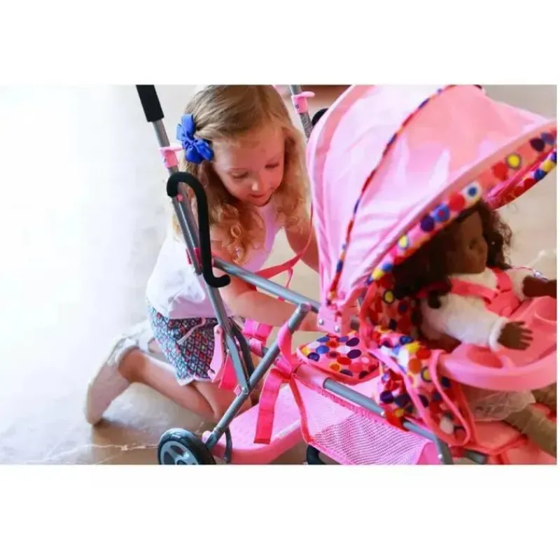 carrinho_tandem_joovy_toy_SKUYnaEnrvQ_6.webp Joovy Carrinho Tandem Toy Doll Caboose, ponto rosa Hot