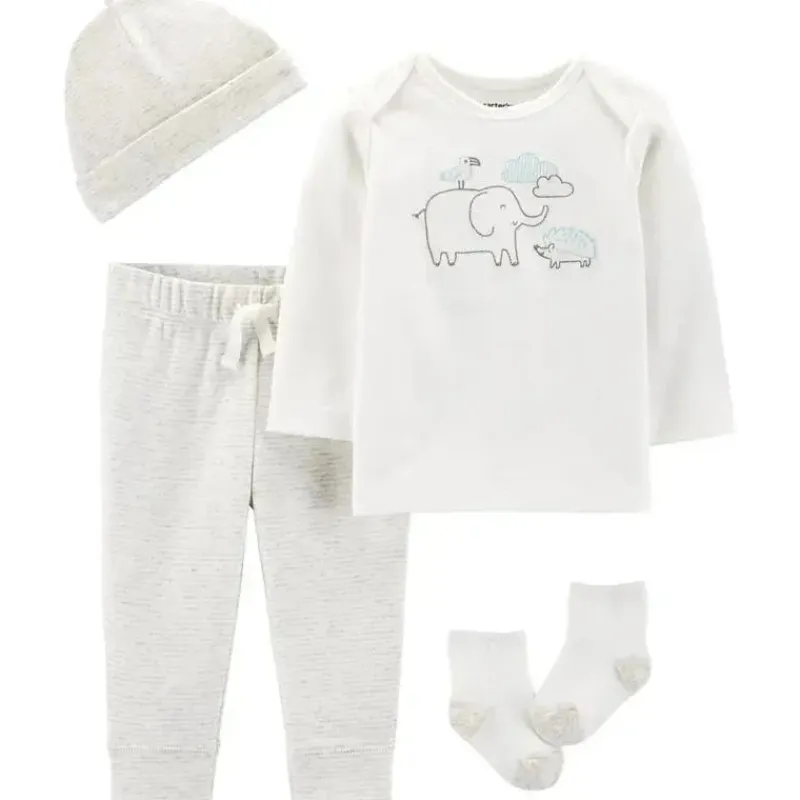 carters__conjunto_de__pea_SKUroBmMXrS_0.webp Carter's Carter's - Conjunto de 4 peças de amendoim para levar para casa, marfim/urze Best