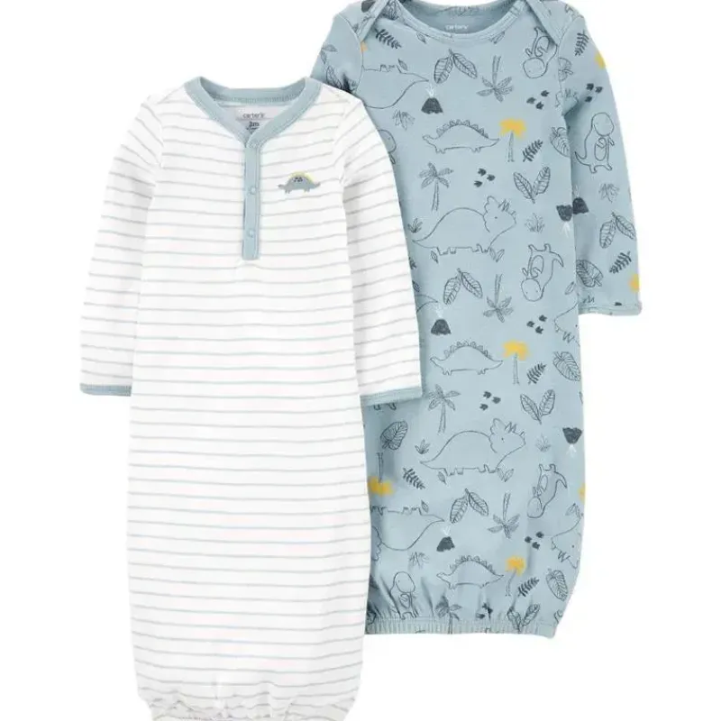 carters__pacote_de__vesti_SKUUw3ualeH_0.webp Carter's Carter's - Pacote de 2 vestidos de dormir de bebê - Dino Branco/Azul Discount
