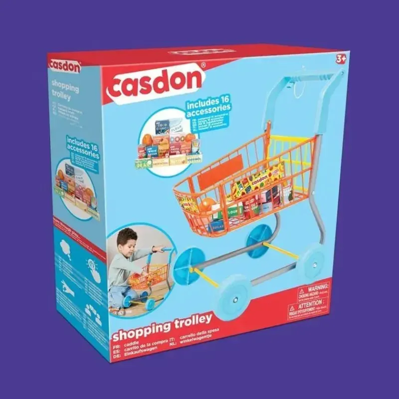 casdon__carrinho_de_compr_SKUtEtvB8jd_3.webp Casdon Toys Casdon - carrinho de compras de brinquedo colorido para crianças a partir de 3 anos Online