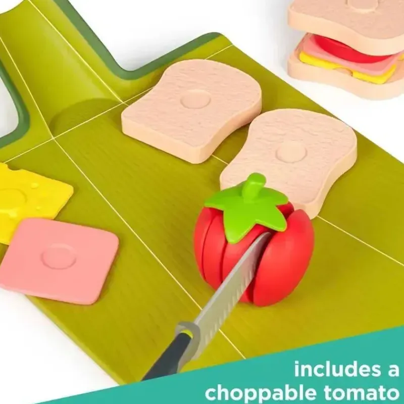 casdon__conjunto_de_prepa_SKU5siFLsen_5.webp Casdon Toys Casdon - Conjunto de preparação de almoço de brinquedo Joseph Joseph GoEat para crianças a partir de 2 anos, com comida cortável Discount