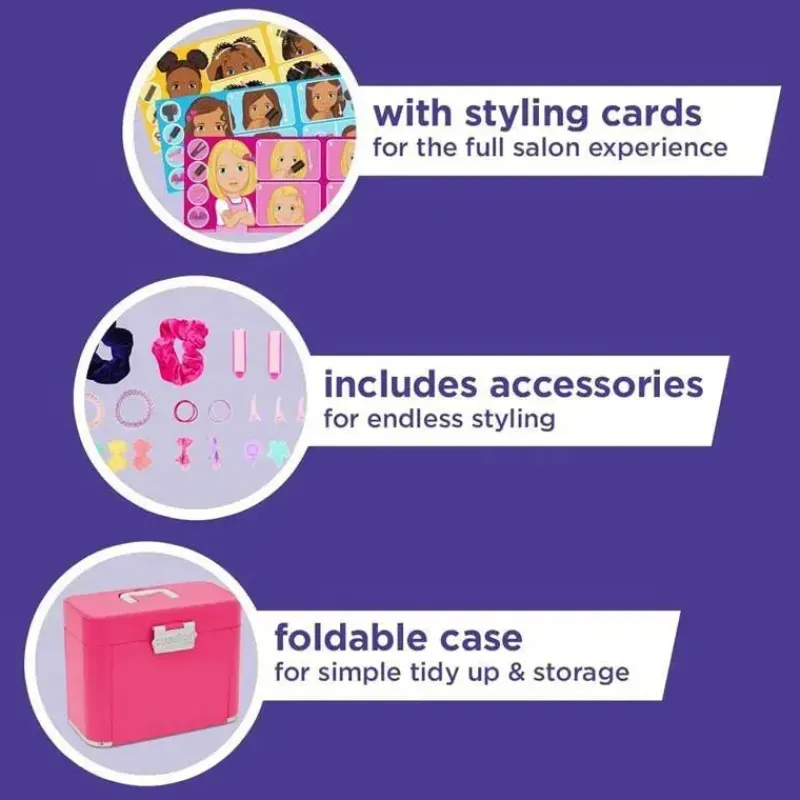 casdon__estojo_de_estilo__SKUQT1uwDu2_2.webp Casdon Toys Casdon - Estojo de estilo definitivo com espelho LightUp, livro de estilo e acessórios de cabelo. Playset para crianças a partir de 3 anos Hot