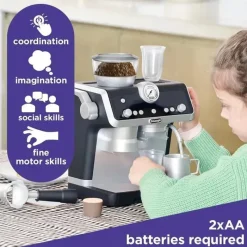 Casdon Toys Casdon - Máquina de café Barista DeLonghi Toys com sons e revelação mágica de café, para crianças a partir de 3 anos Fashion