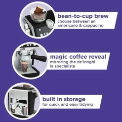 Casdon Toys Casdon - Máquina de café Barista DeLonghi Toys com sons e revelação mágica de café, para crianças a partir de 3 anos Fashion