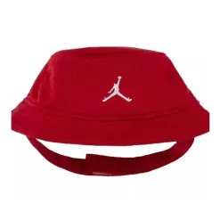 Jordan Chapéu balde e body para bebês meninos, caixa de presente vermelha, conjunto de 2 peças Fashion