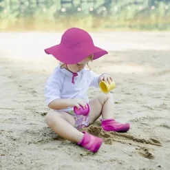 Iplay Chapéu de Proteção Solar Brim - Rosa Choque Fashion