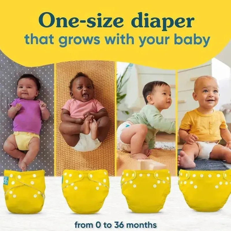 charlie_banana__fralda_de_SKUjEQy2u40_6.webp Charlie Banana - Fralda de pano lavável reutilizável, tamanho único ajustável, a baleia em branco Outlet