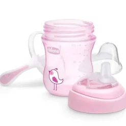 Chicco - Bico de Silicone Transição Sippy Cup 7 Oz Rosa 4M+ Best