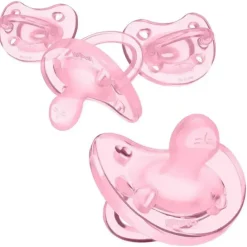 Chicco - Chupeta ortodôntica de silicone de peça única PhysioForma®, 0-6m, rosa claro, pacote com 4 Outlet