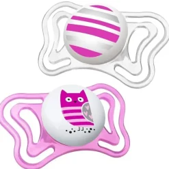 Chicco - Chupeta Ortodôntica 2 Pk Physioforma Light Day & Night Rosa, 6/16M Clearance