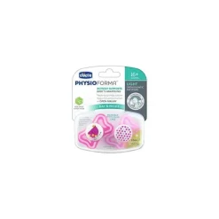 Chicco - Chupeta Ortodôntica 2 Pk Physioforma Light Day & Night Rosa, 16/24M Best