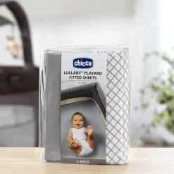 Chicco 2 pacotes de lençóis de ninar de ninar, cinza diamante Sale