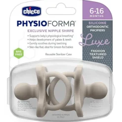 Chicco - Physioforma Luxe Pacifier 6-16M, Grey Hot