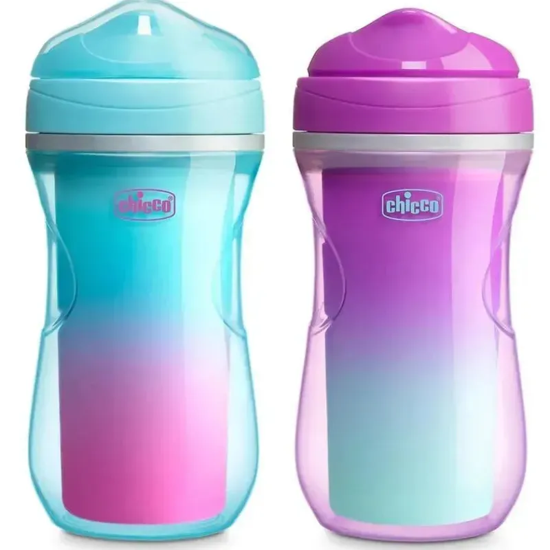chicco__pk_isolado_rim_sp_SKU3qCVGrqq_0.webp Chicco - 2Pk Isolado Rim Spout Trainer Sippy Cup 9 Oz. Rosa/Teal/Roxo Ombré Hot