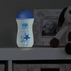 Chicco Brilho no Escuro Aro Isolado Copo Trainer 9 Oz, Azul, 12M+ Azul Sale