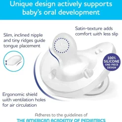 Chicco Feeding - Physioforma Orthodontic Silicone Pacifier Pink 6-16M, 2Pk Outlet