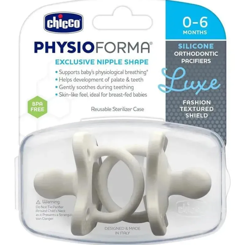 chicco_physioforma_luxe_c_SKUKVTgYWgM_5.webp Chicco PhysioForma Luxe Chupeta de silicone para bebês de 0 a 6 meses cinza pérola Clearance