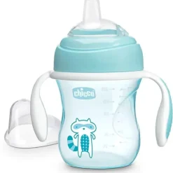 Chicco Silicone Bico Transição Sippy Cup 7 Oz - Azul 4+ New