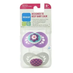 Mam Chupeta de silicone Trends 6+M - as cores podem variar, pacote de 2 Discount