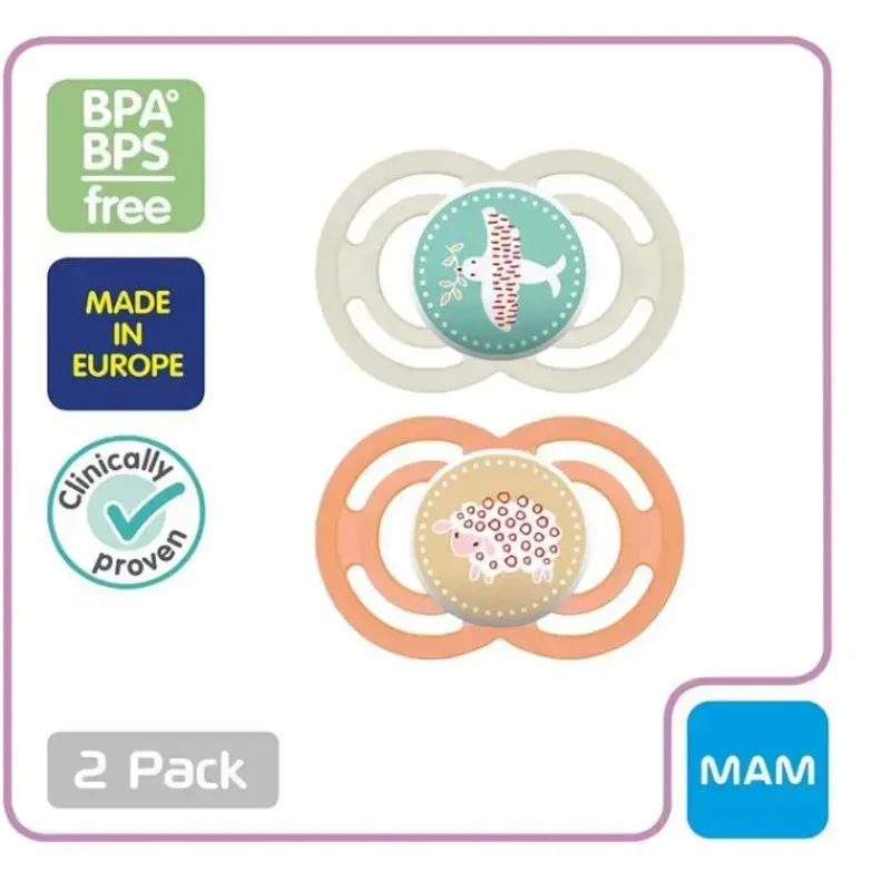 chupeta_mam__pack_perfect_SKUB7qSXruM_2.webp Mam Chupeta 2 Pack Perfect 6M+ - Rosa/Roxo Sale