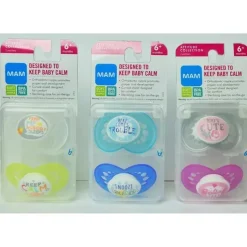 Mam Chupeta Attitude 6M+ 2Pk Rosa/Azul/Verde Fashion