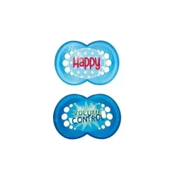 Mam Chupeta Attitude 6M+ 2Pk Rosa/Azul/Verde Fashion