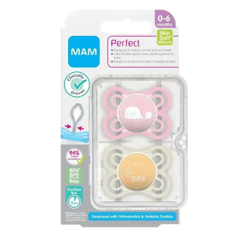 chupeta_mam_pack_m_perfec_SKUrUMZYCPQ_1.webp Mam Chupeta 2-Pack 0-6M Perfect - Rosa/Roxo Discount
