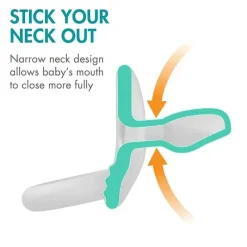 Boon Chupeta ortodôntica Jewl, chupeta de silicone, estágio 2, 3 meses +, pacote de 2, azul Hot