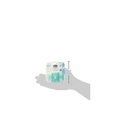 Chicco Chupeta Ortodôntica NaturalFit Soft Silicone 2 Pacotes, Azul Fashion