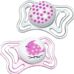 Chicco Chupeta Ortodôntica - 2 Pk Physioforma Light Day & Night Rosa, 0/6M New