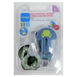 Mam Clipe de chupeta 0M+, cores podem variar, pacote de 1 Clearance