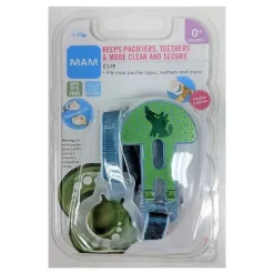 Mam Clipe de chupeta 0M+, cores podem variar, pacote de 1 Clearance