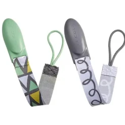 JJ Cole Clipes de chupeta Tomy 2 pk, verde/cinza Online