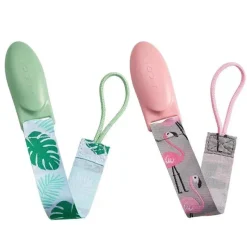 JJ Cole Clipes de chupeta Tomy 2 pk, Flamingo/Tropical New