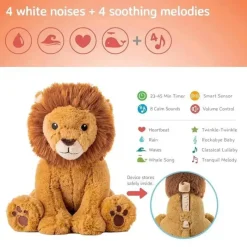 Cloud B - Máquina de som calmante, bichinho de pelúcia fofinho, 4 sons calmantes, Louis, o leão Discount