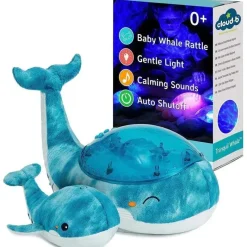 Cloud B - Ocean Projector Nightlight, Tranquil Whale Family Clearance
