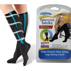 Cloudz - Compression Flight Socks, Medium (Black) Online